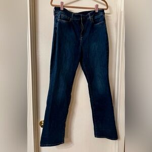 NYDJ M Marilyn Straight-Leg Jeans in Dark Blue Wash size 14